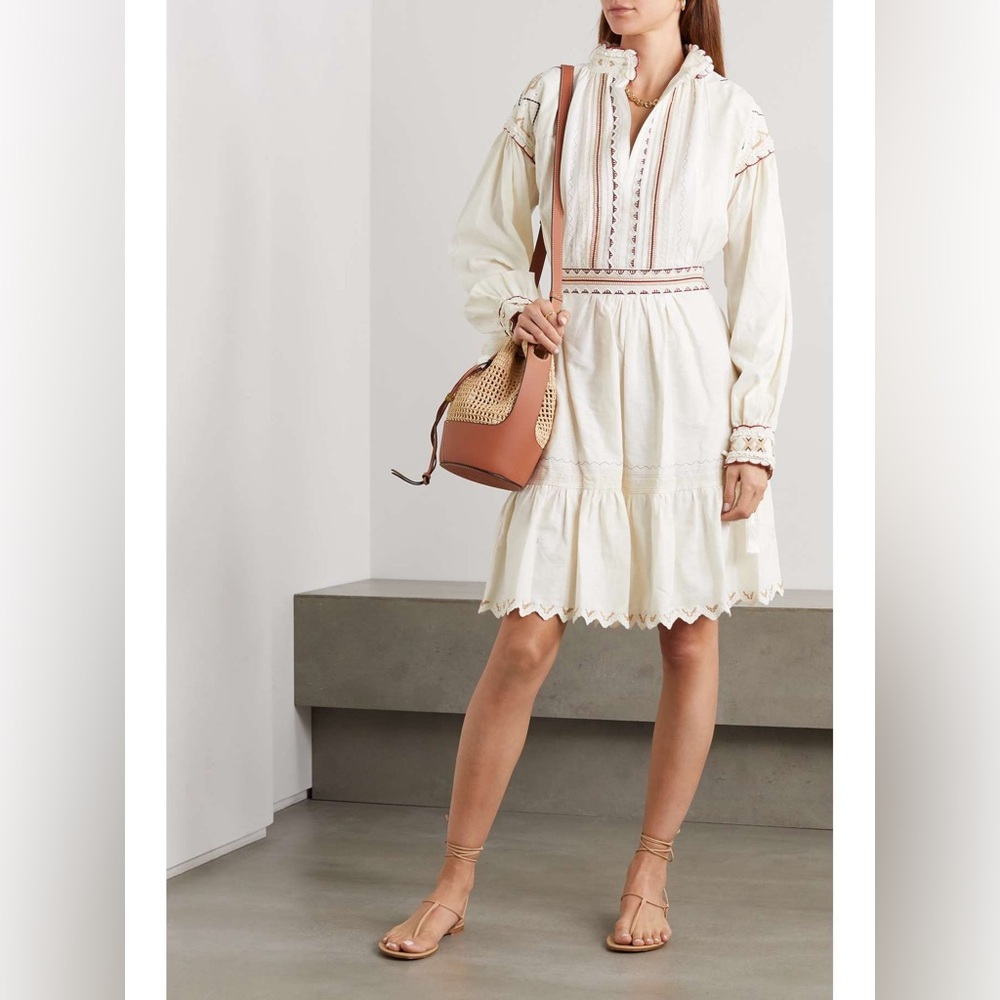 ETRO Embroidered Cotton Mini Dress - Size 40